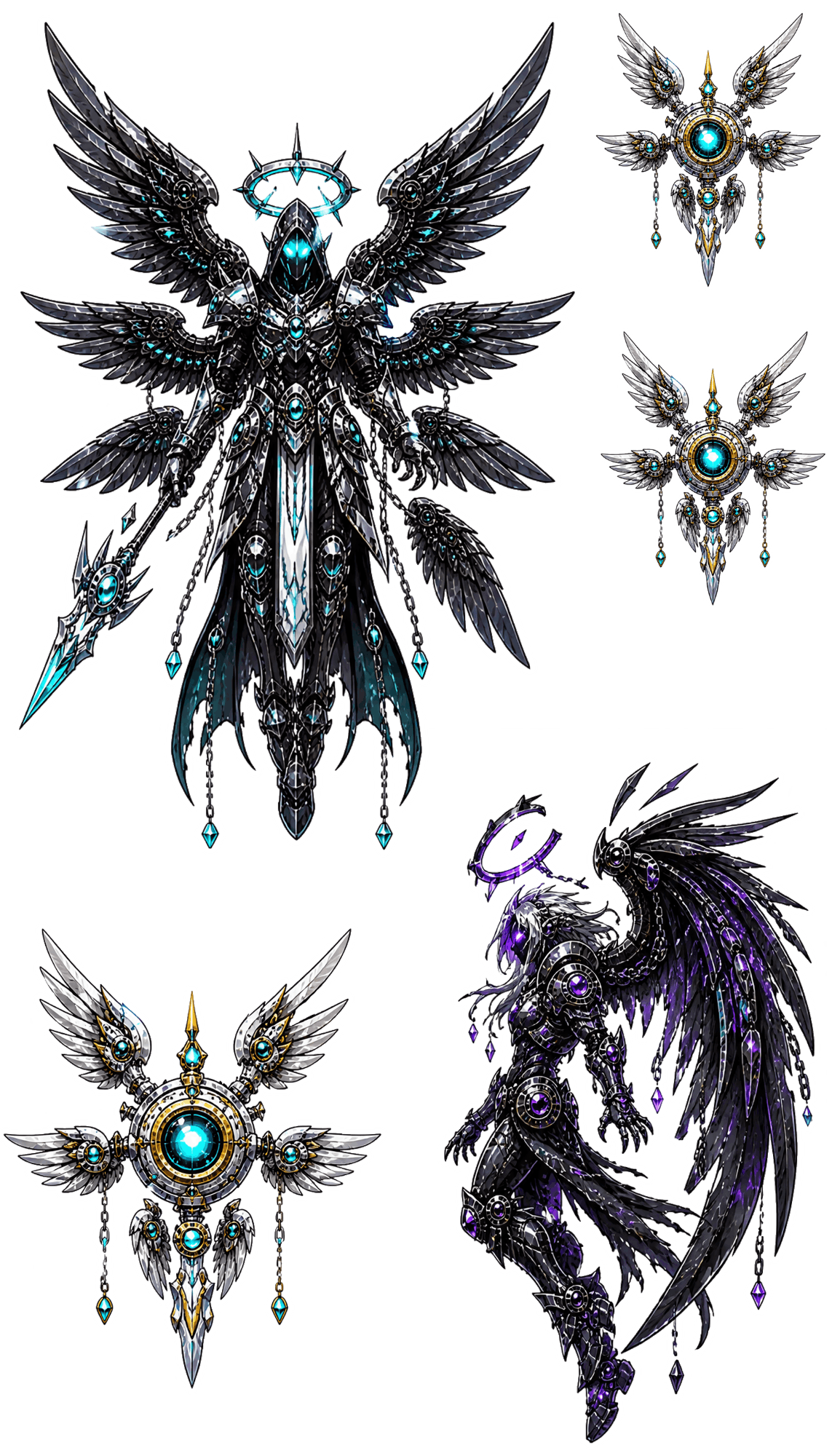 Cyber Celestials & Dark Guardians | Sticker Pack