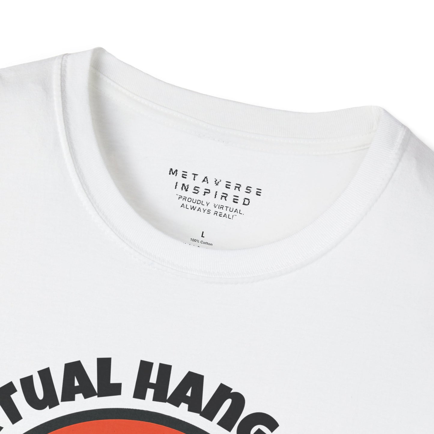 a closeup of the collar of a white tshirt by metaverseinspired