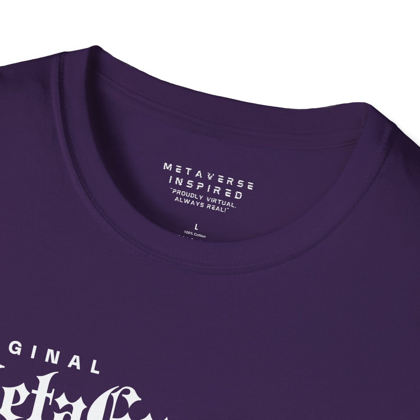 closeup of purple tshirt by metaverseinspired