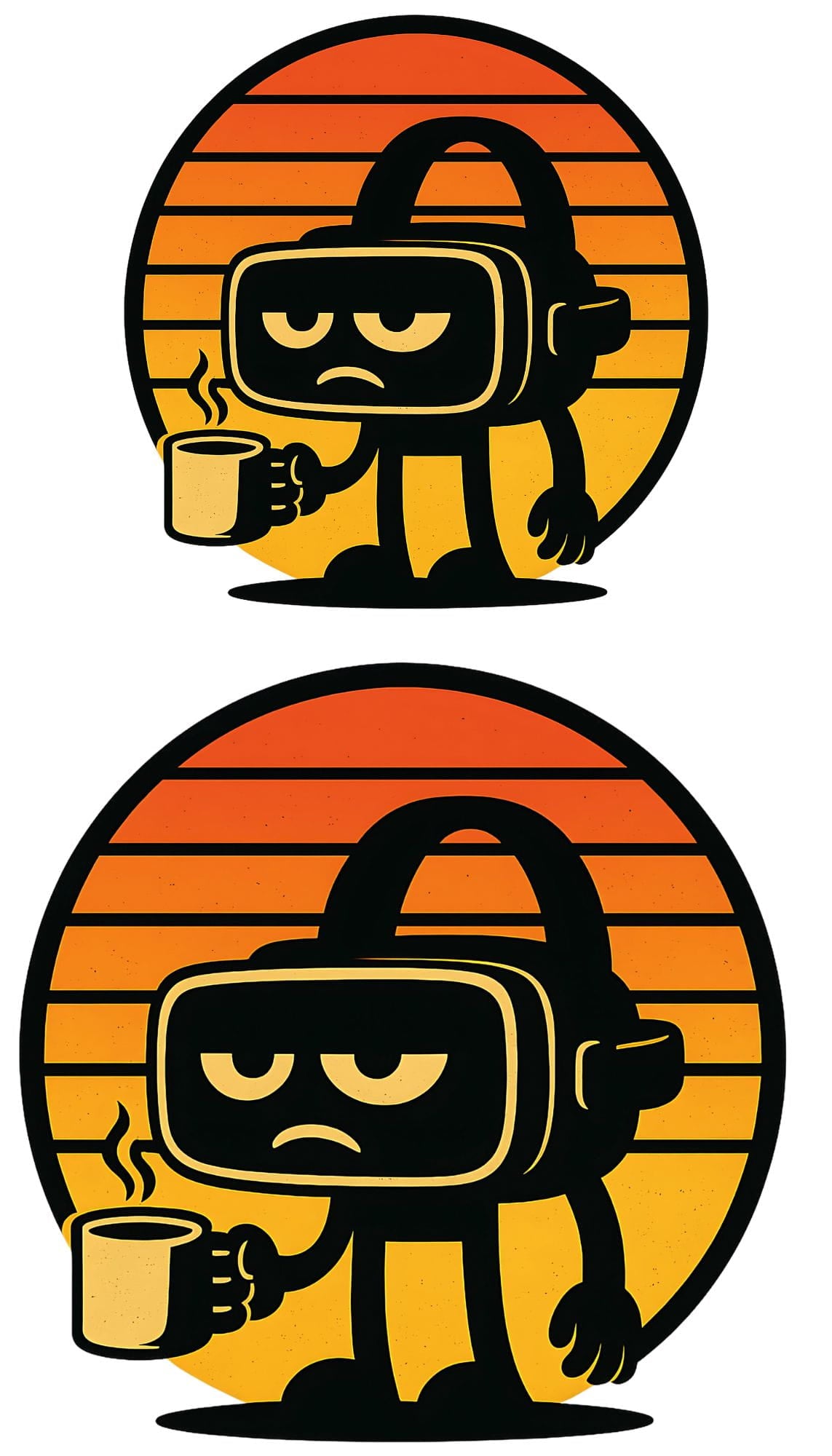 Virtual Hangover, Real Coffee | VR Sticker Set (1 Sheet)