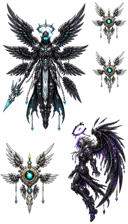 Cyber Celestials & Dark Guardians | Sticker Pack