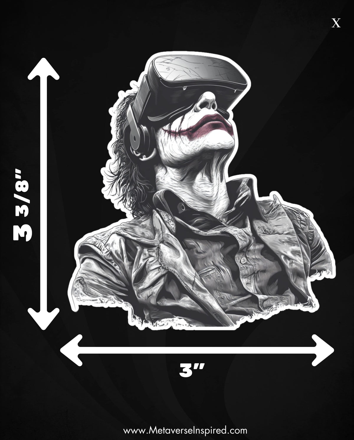 Size chart for Joker in the Metaverse