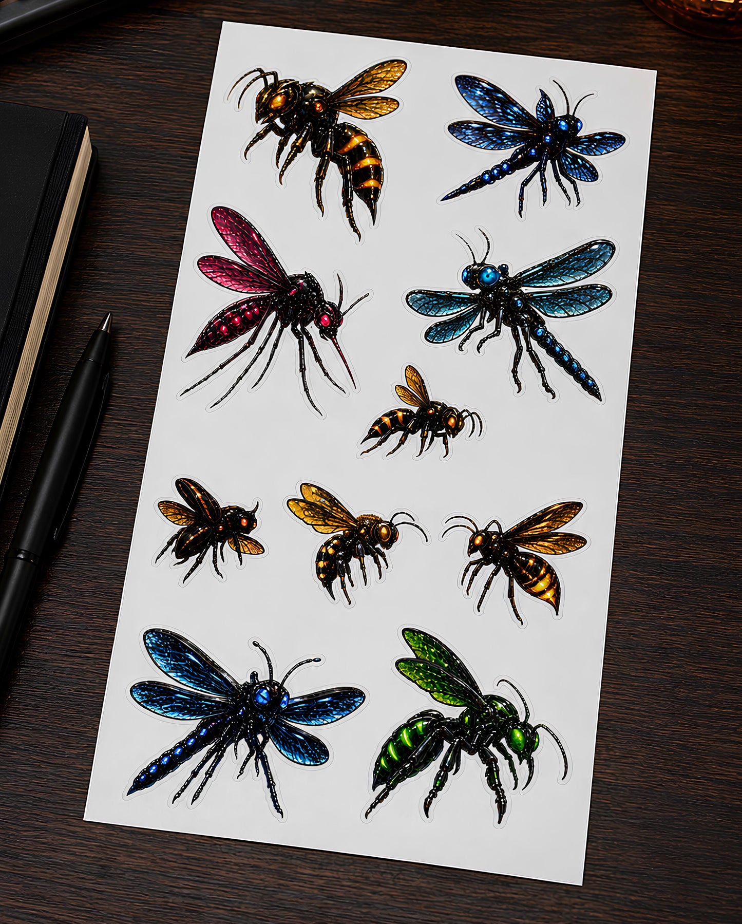 Cyber Critters | Mechanical Bug Sticker Pack
