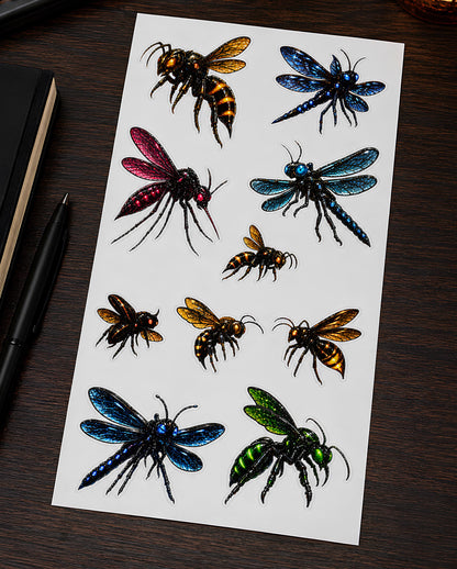 Cyber Critters | Mechanical Bug Sticker Pack