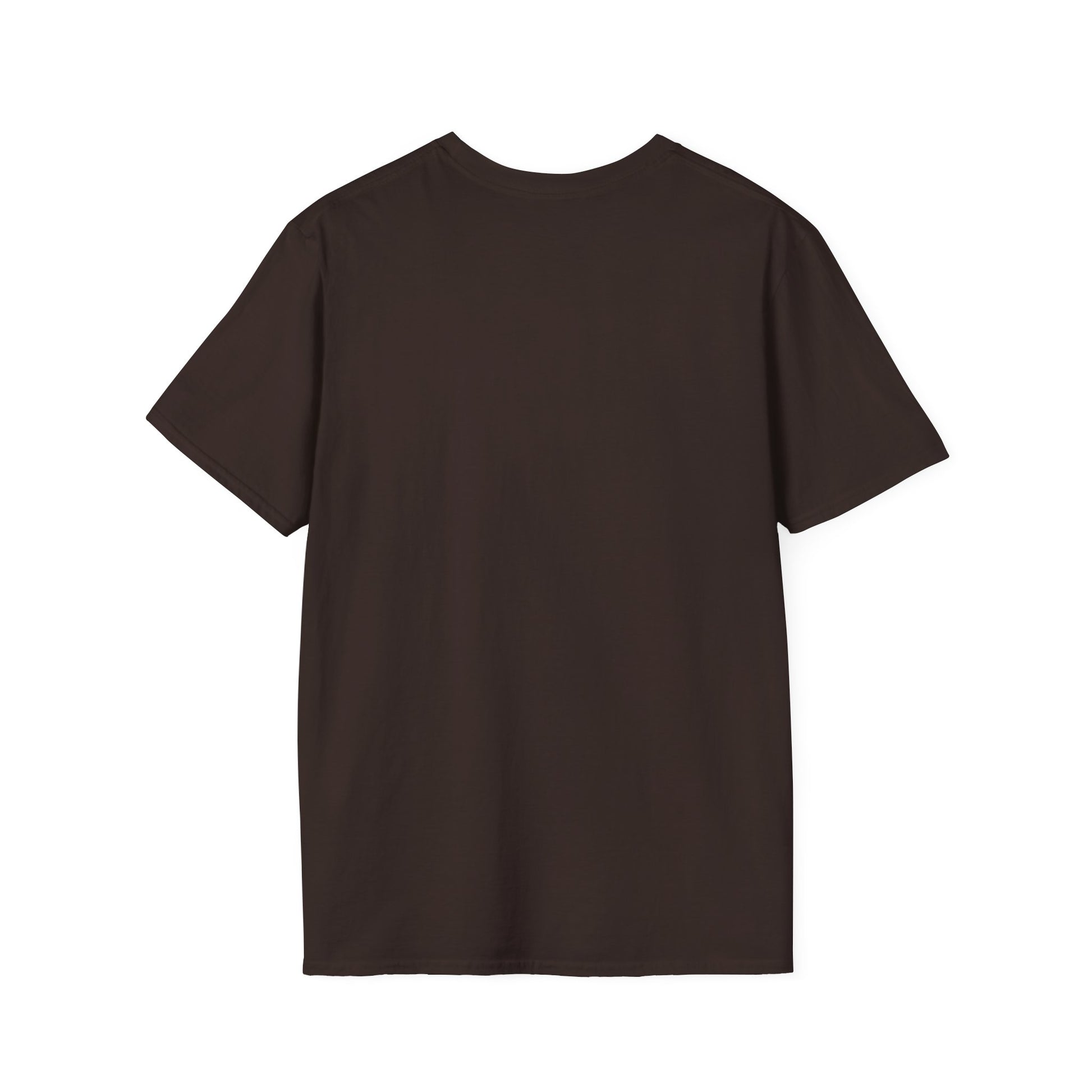 back of metaverse inspired dark chocolate tshirt