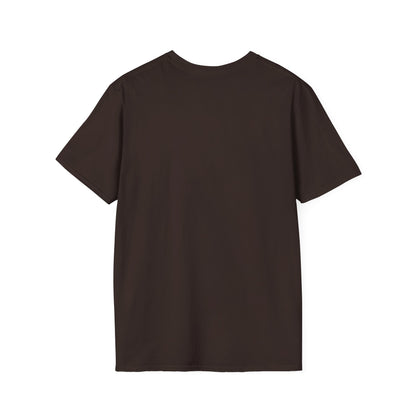 back of metaverse inspired dark chocolate tshirt