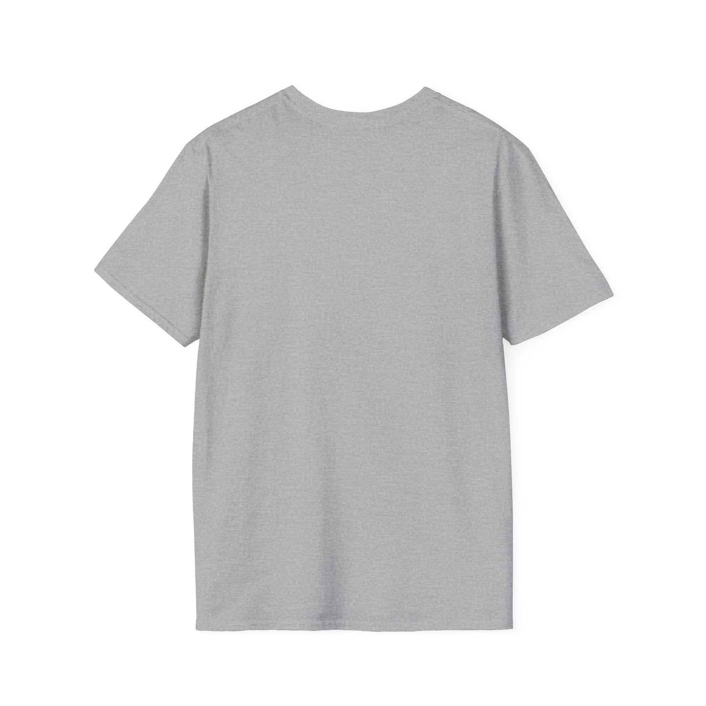 back of metaverse inspired grey colored graphic tshirt
