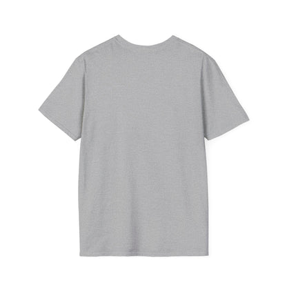 back of metaverse inspired grey colored graphic tshirt