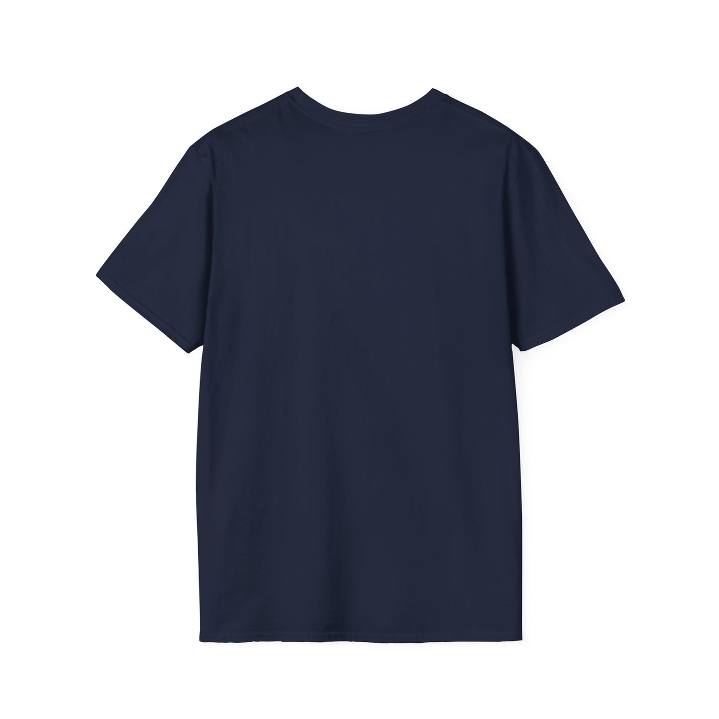 back of metaverse inspired navy graphic tshirt