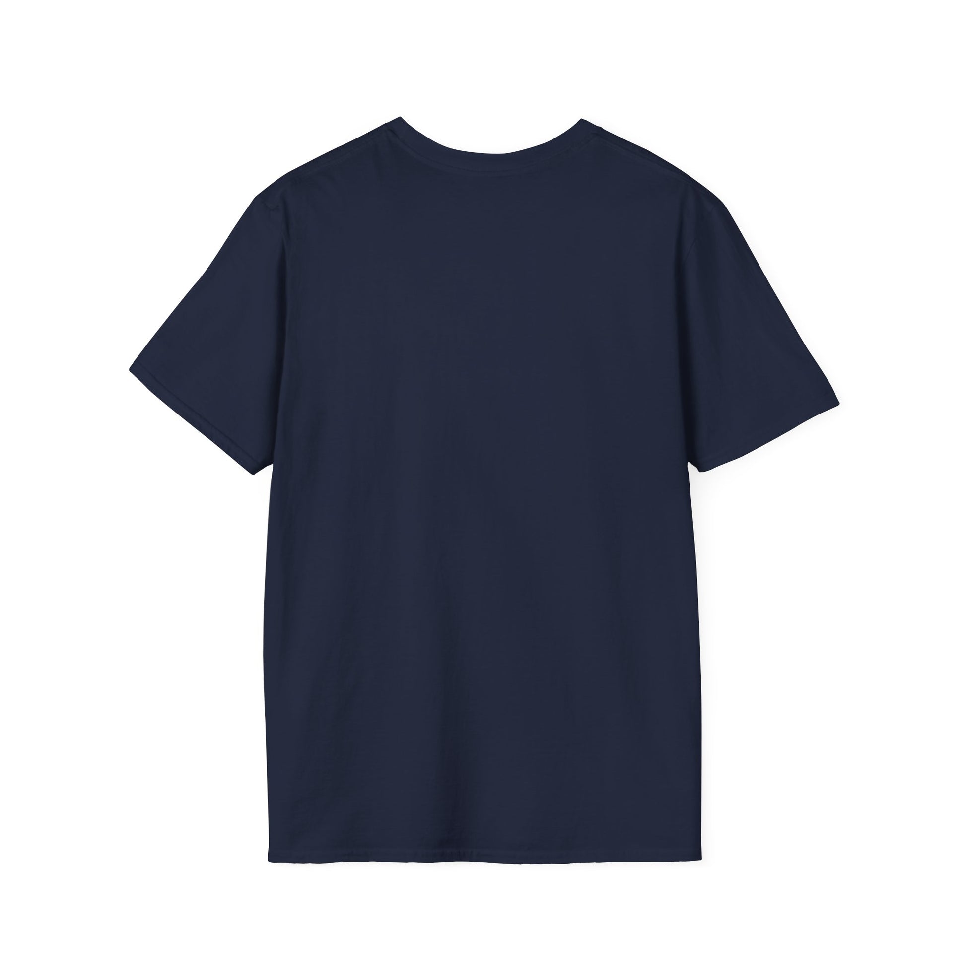 back of metaverse inspired navy graphic tshirt