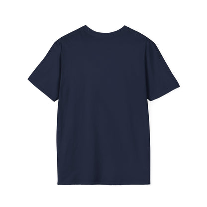 back of metaverse inspired navy graphic tshirt