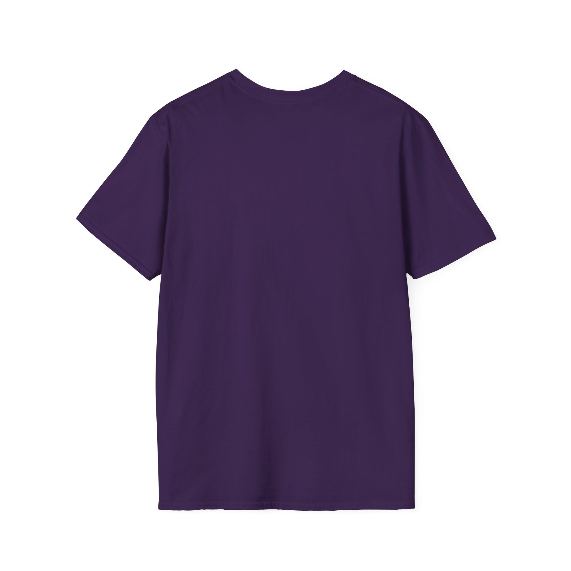 back of metaverse inspired purple graphic tshirt