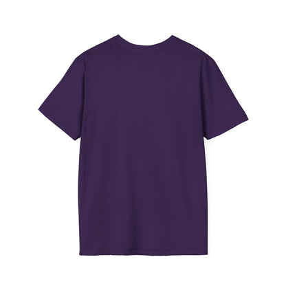 back of metaverse inspired purple graphic tshirt