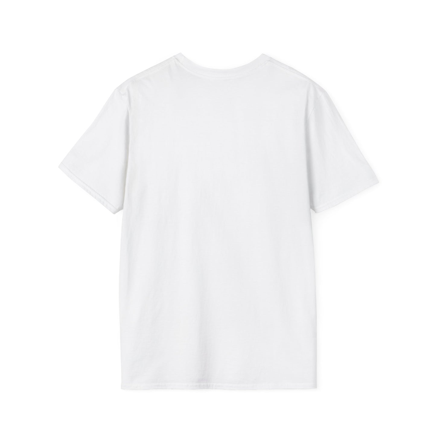 back of metaverse inspired white graphic tshirt
