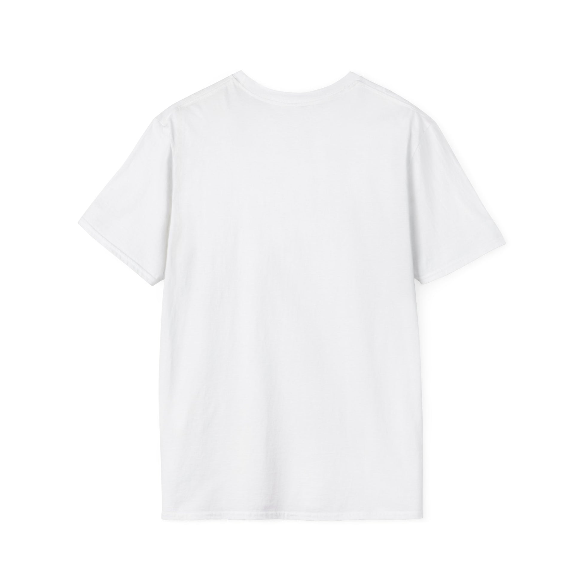 back of metaverse inspired white graphic tshirt