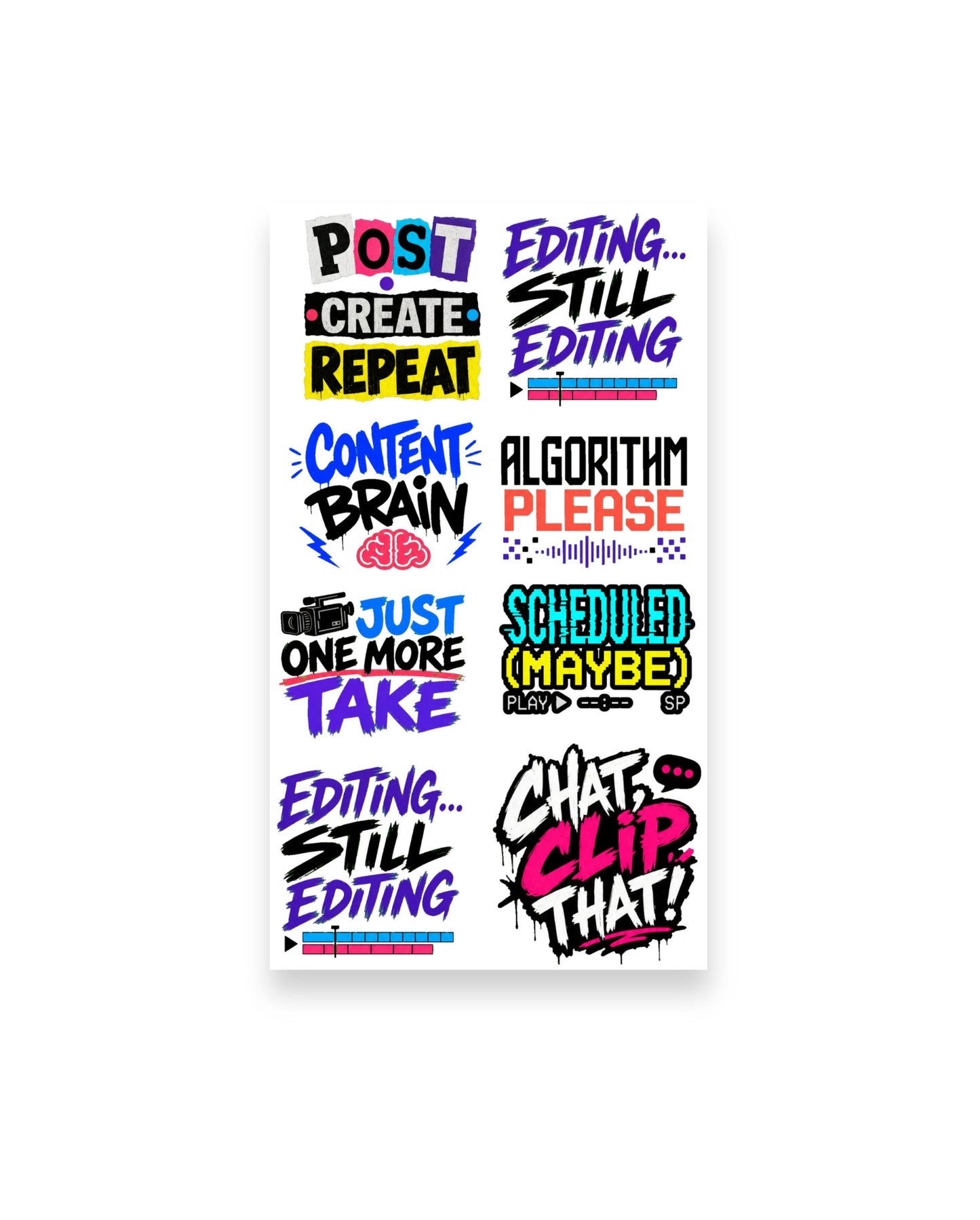 Content Creator Sticker Pack 1 (32 Stickers)
