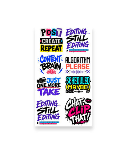 Content Creator Sticker Pack 1 (32 Stickers)
