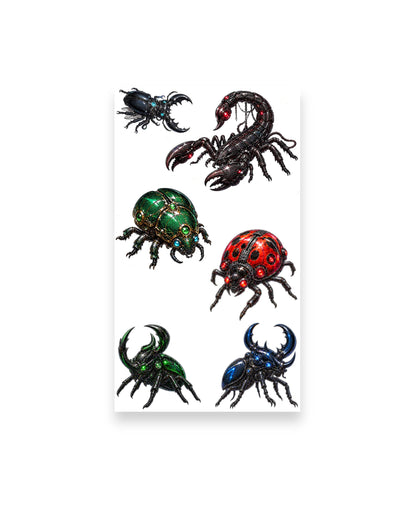 Cyber Critters | Mechanical Bug Sticker Pack