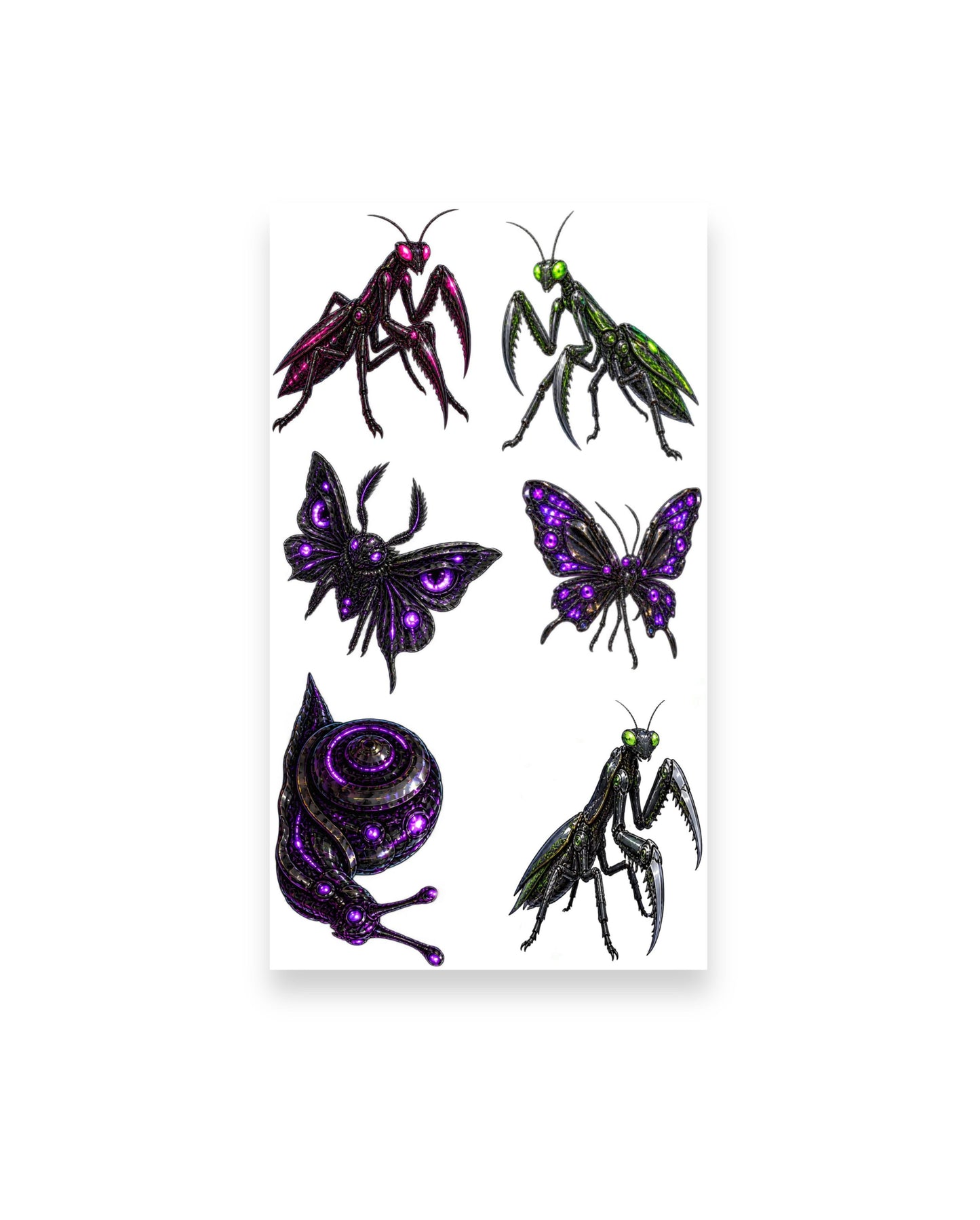 Cyber Critters | Mechanical Bug Sticker Pack