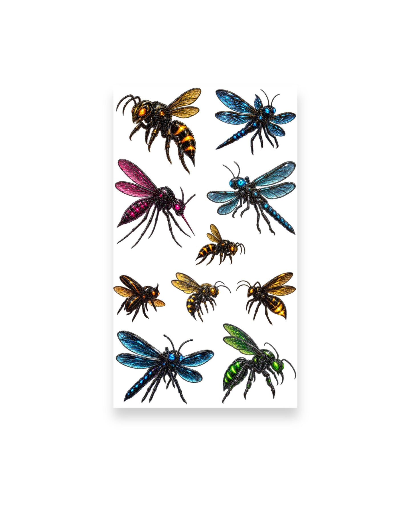 Cyber Critters | Mechanical Bug Sticker Pack