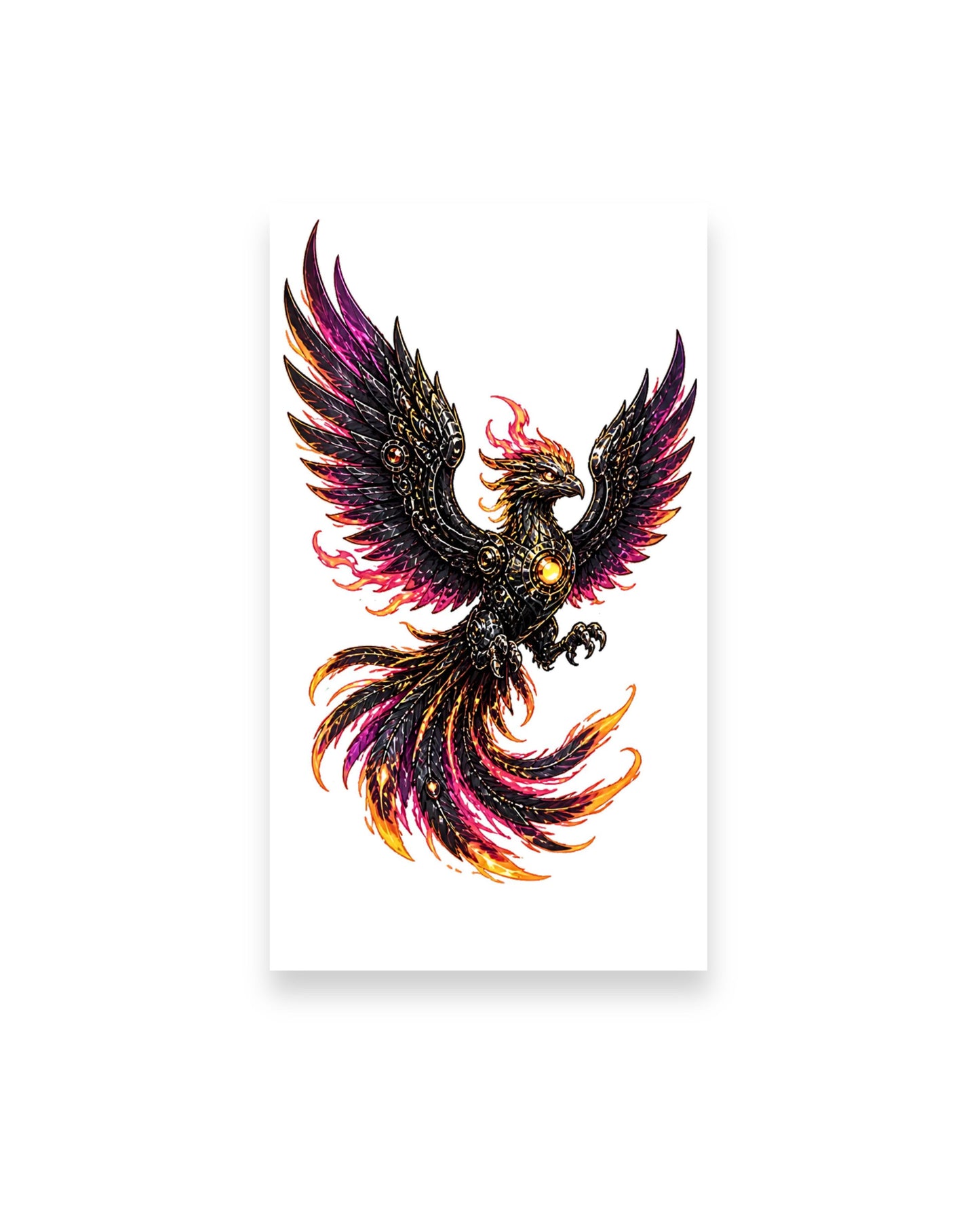 Cyber Phoenix | Futuristic Phoenix Sticker Collection