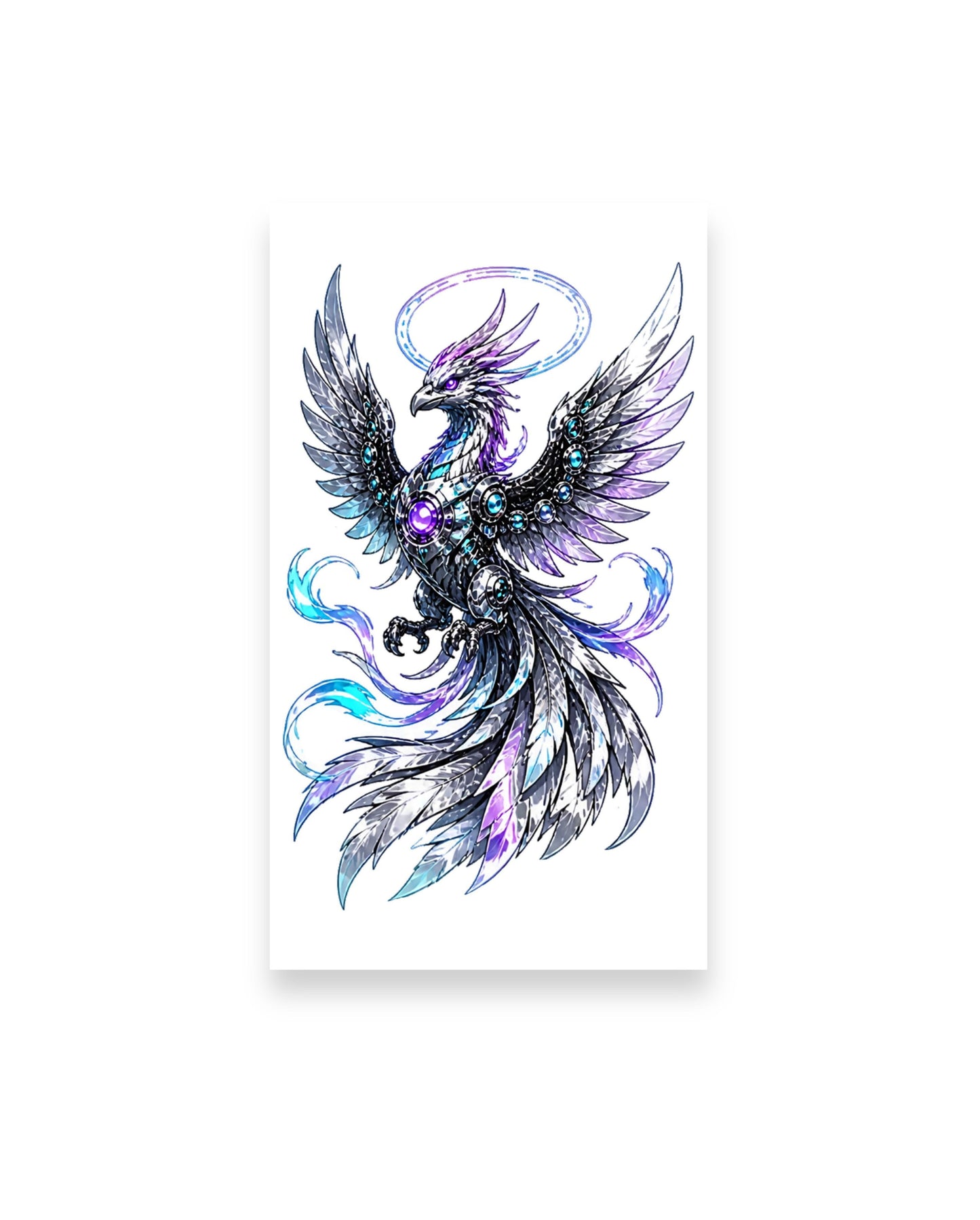 Cyber Phoenix | Futuristic Phoenix Sticker Collection