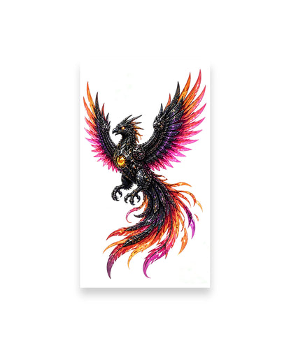 Cyber Phoenix | Futuristic Phoenix Sticker Collection