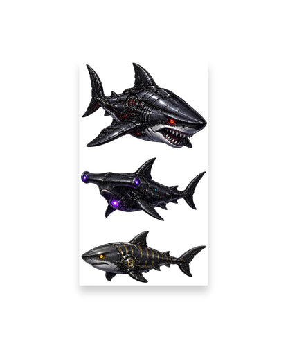 Cyber Seas  Orca & Shark Sticker Pack