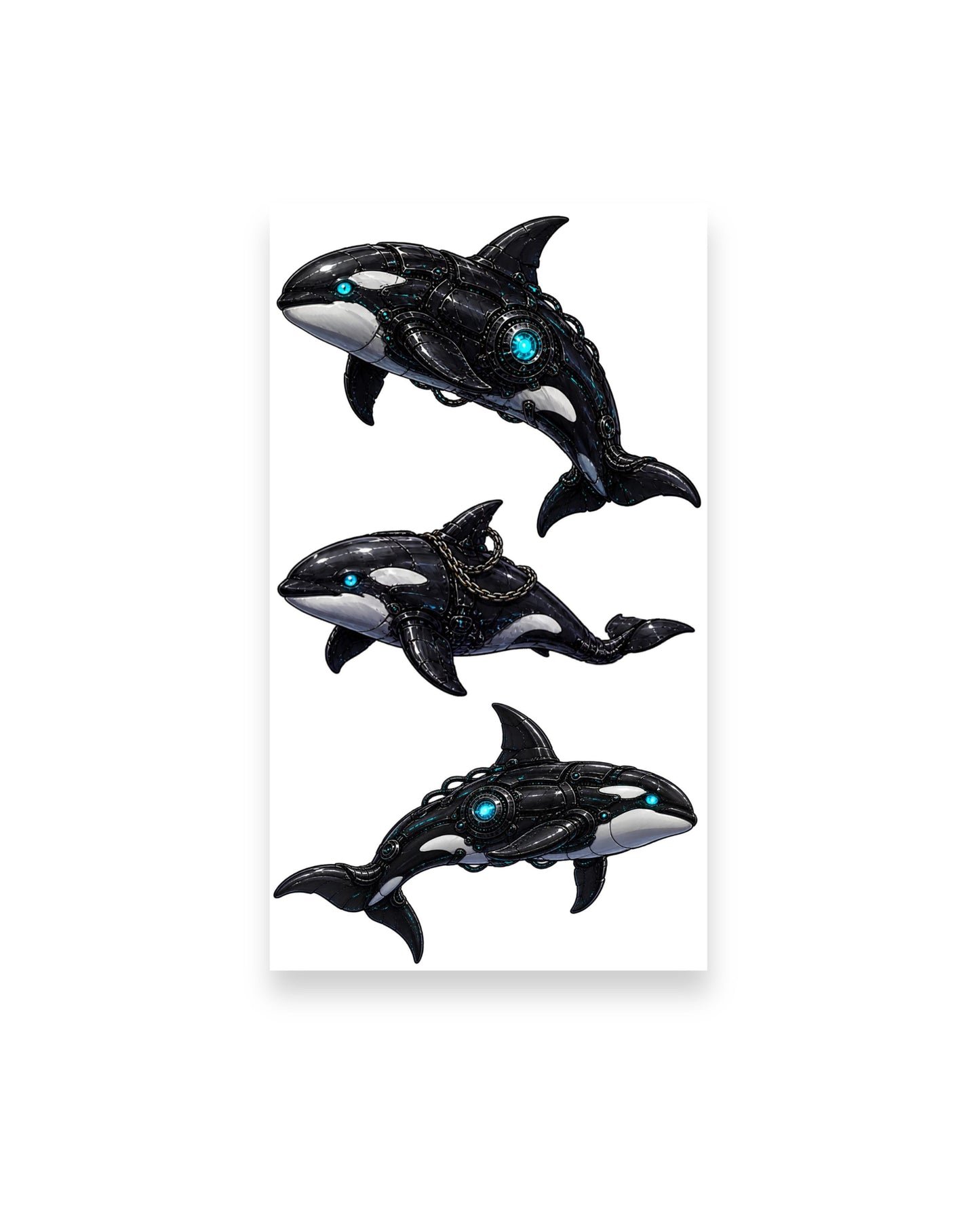 Cyber Seas  Orca & Shark Sticker Pack
