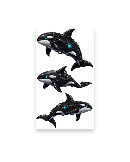 Cyber Seas  Orca & Shark Sticker Pack
