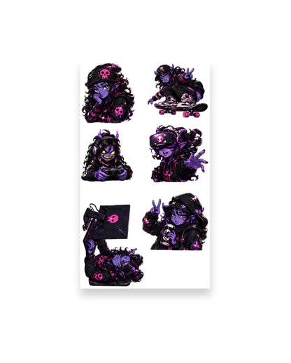 Digital Mischief | Gamer Girl Sticker Pack (5 Sheets)