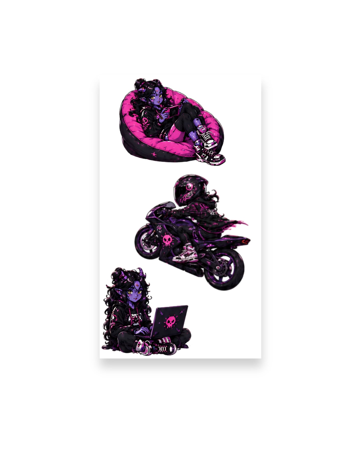 Digital Mischief | Gamer Girl Sticker Pack (5 Sheets)
