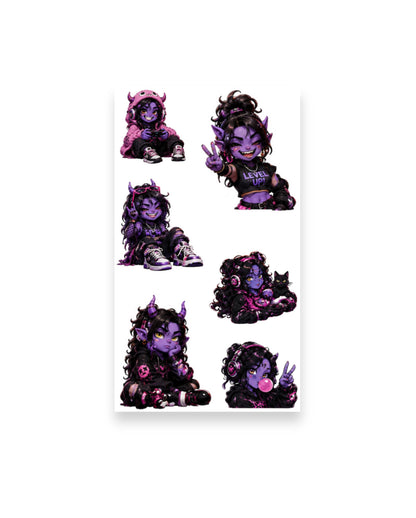 Digital Mischief | Gamer Girl Sticker Pack (5 Sheets)