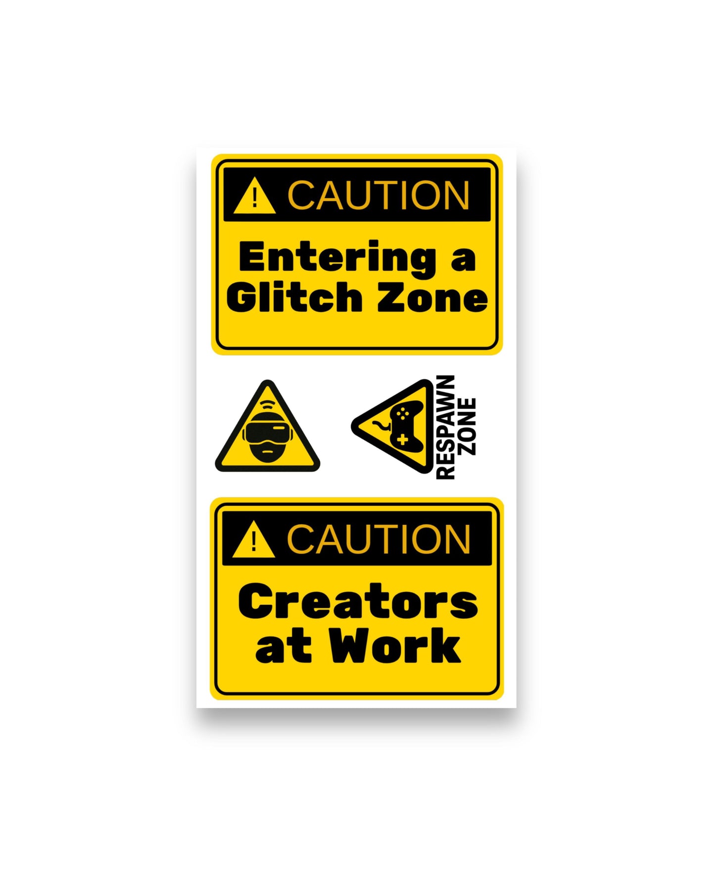 Metaverse Caution Sign Sticker Pack 1 (2 Sheets)
