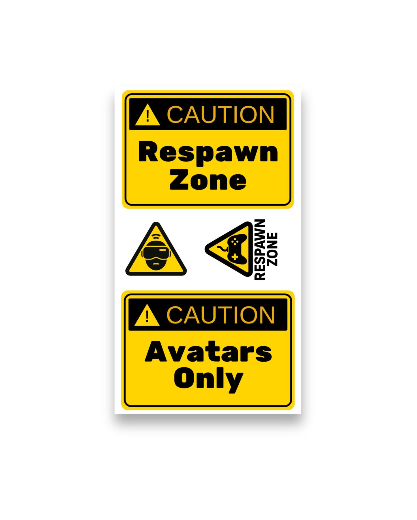 Metaverse Caution Sign Sticker Pack 1 (2 Sheets)
