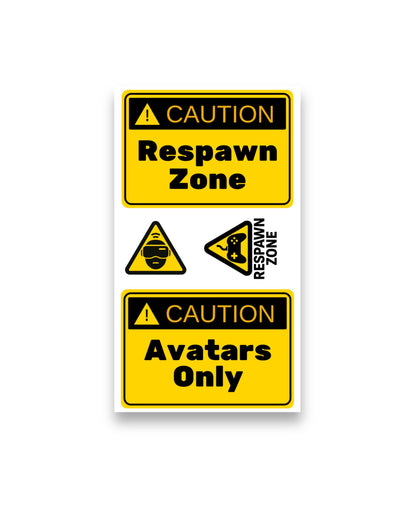 Metaverse Caution Sign Sticker Pack 1 (2 Sheets)