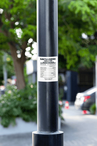 Metaverse Creator Nutrition Facts Sticker
