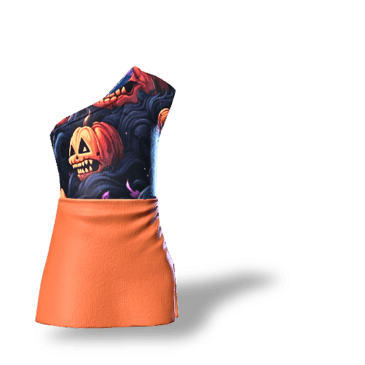 Pumpkin Queen | Virtual One-Shoulder Dress