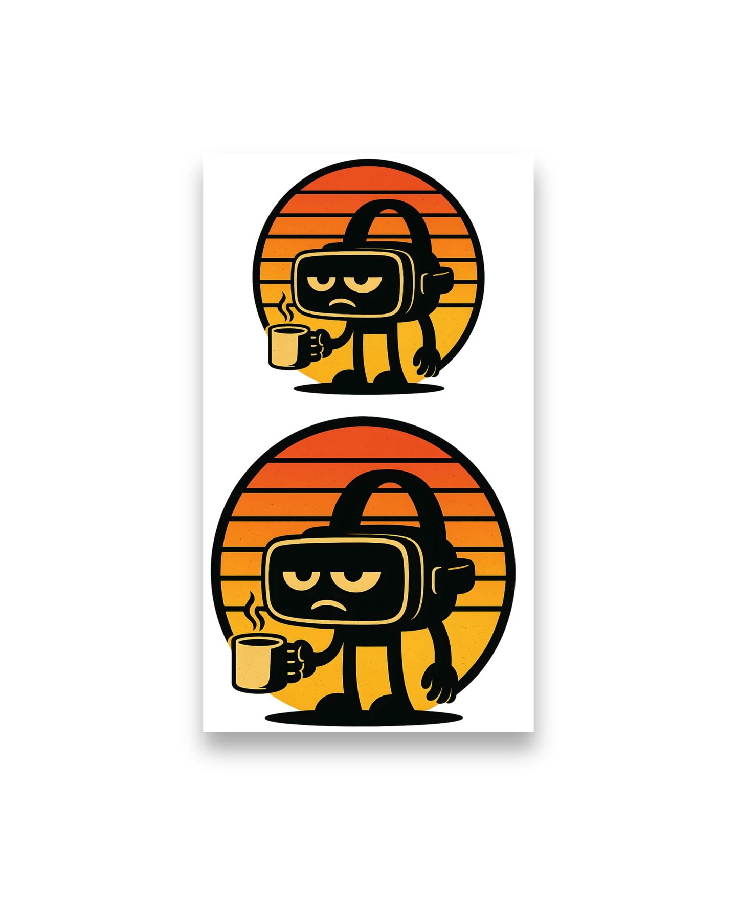 Virtual Hangover, Real Coffee | VR Sticker Set (1 Sheet)
